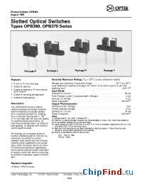 Datasheet OPB360L51 manufacturer OPTEK