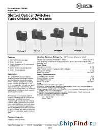 Datasheet OPB370P51 manufacturer OPTEK