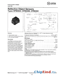 Datasheet OPB606C manufacturer OPTEK
