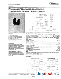 Datasheet OPB627 manufacturer OPTEK