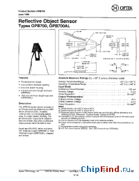 Datasheet OPB700TX manufacturer OPTEK