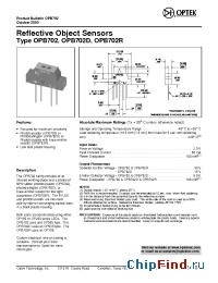 Datasheet OPB702R manufacturer OPTEK