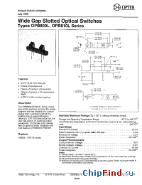 Datasheet OPB800L51 manufacturer OPTEK