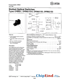 Datasheet OPB821 manufacturer OPTEK