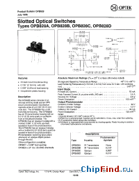 Datasheet OPB828 manufacturer OPTEK