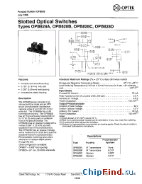 Datasheet OPB828A производства OPTEK