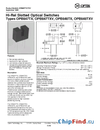 Datasheet OPB848TX manufacturer OPTEK