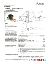 Datasheet OPB850A manufacturer OPTEK