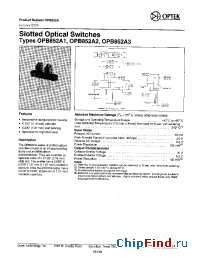 Datasheet OPB852A1 manufacturer OPTEK