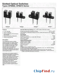 Datasheet OPB861L51 manufacturer OPTEK