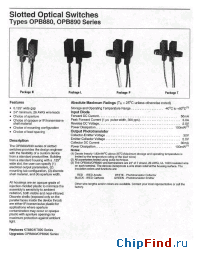 Datasheet OPB890T51 производства OPTEK