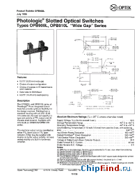 Datasheet OPB911L55 manufacturer OPTEK