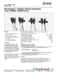 Datasheet OPB980P51 manufacturer OPTEK