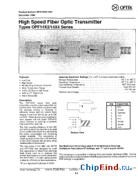 Datasheet OPF1412 manufacturer OPTEK