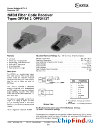 Datasheet OPF2412 manufacturer OPTEK