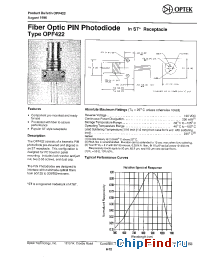 Datasheet OPF422 manufacturer OPTEK