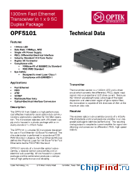 Datasheet OPF5101 manufacturer OPTEK