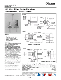 Datasheet OPF562 manufacturer OPTEK