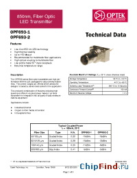 Datasheet OPF693 производства OPTEK