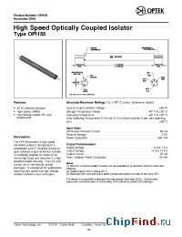 Datasheet OPI155 manufacturer OPTEK