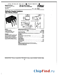 Datasheet OPI3253 manufacturer OPTEK