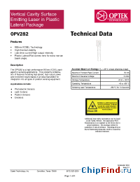 Datasheet OPV282 manufacturer OPTEK