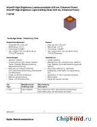 Datasheet F0292E manufacturer OSRAM