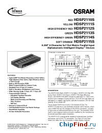 Datasheet HDSP2115S manufacturer OSRAM