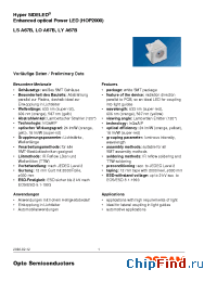 Datasheet LSA67B-S2U1-1 manufacturer OSRAM