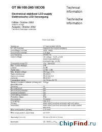 Datasheet OT06/100-240/10COS manufacturer OSRAM