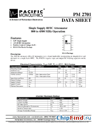 Datasheet PM2701 manufacturer Pacific Mono