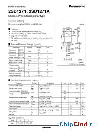 Datasheet 2SD1271A manufacturer Panasonic