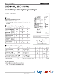 Datasheet 2SD1457 manufacturer Panasonic