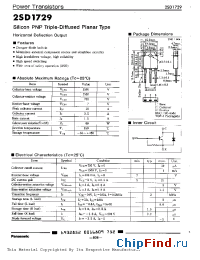 Datasheet 2SD1729 manufacturer Panasonic