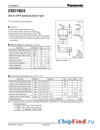 Datasheet 2SD1824 manufacturer Panasonic