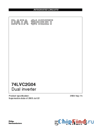 Datasheet 74LVC2G04GW manufacturer Panasonic