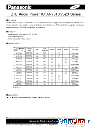 Datasheet AN7520 manufacturer Panasonic