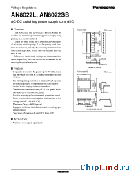 Datasheet AN8022L manufacturer Panasonic