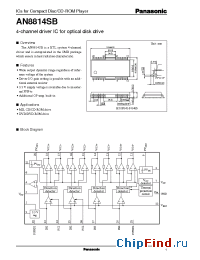 Datasheet AN8814SB manufacturer Panasonic