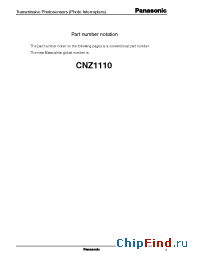 Datasheet CNZ1110ON1110 manufacturer Panasonic