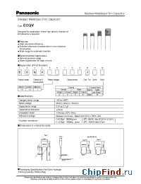 Datasheet ECQV1274JM manufacturer Panasonic