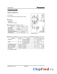 Datasheet GN04022N manufacturer Panasonic