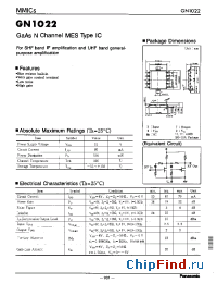 Datasheet GN1022 manufacturer Panasonic