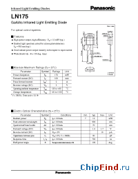 Datasheet LN175 manufacturer Panasonic