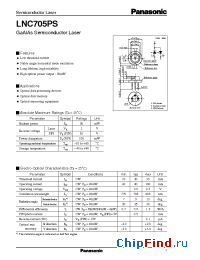 Datasheet LNC705PS manufacturer Panasonic