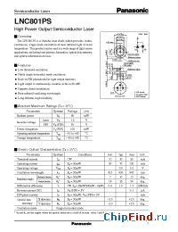 Datasheet LNC801PS manufacturer Panasonic