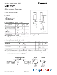 Datasheet MA22D23 manufacturer Panasonic