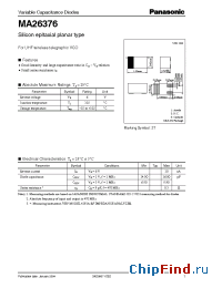 Datasheet MA26376 manufacturer Panasonic