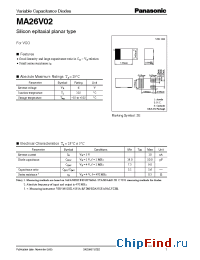 Datasheet MA26V02 manufacturer Panasonic