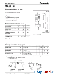 Datasheet MA27111 manufacturer Panasonic
